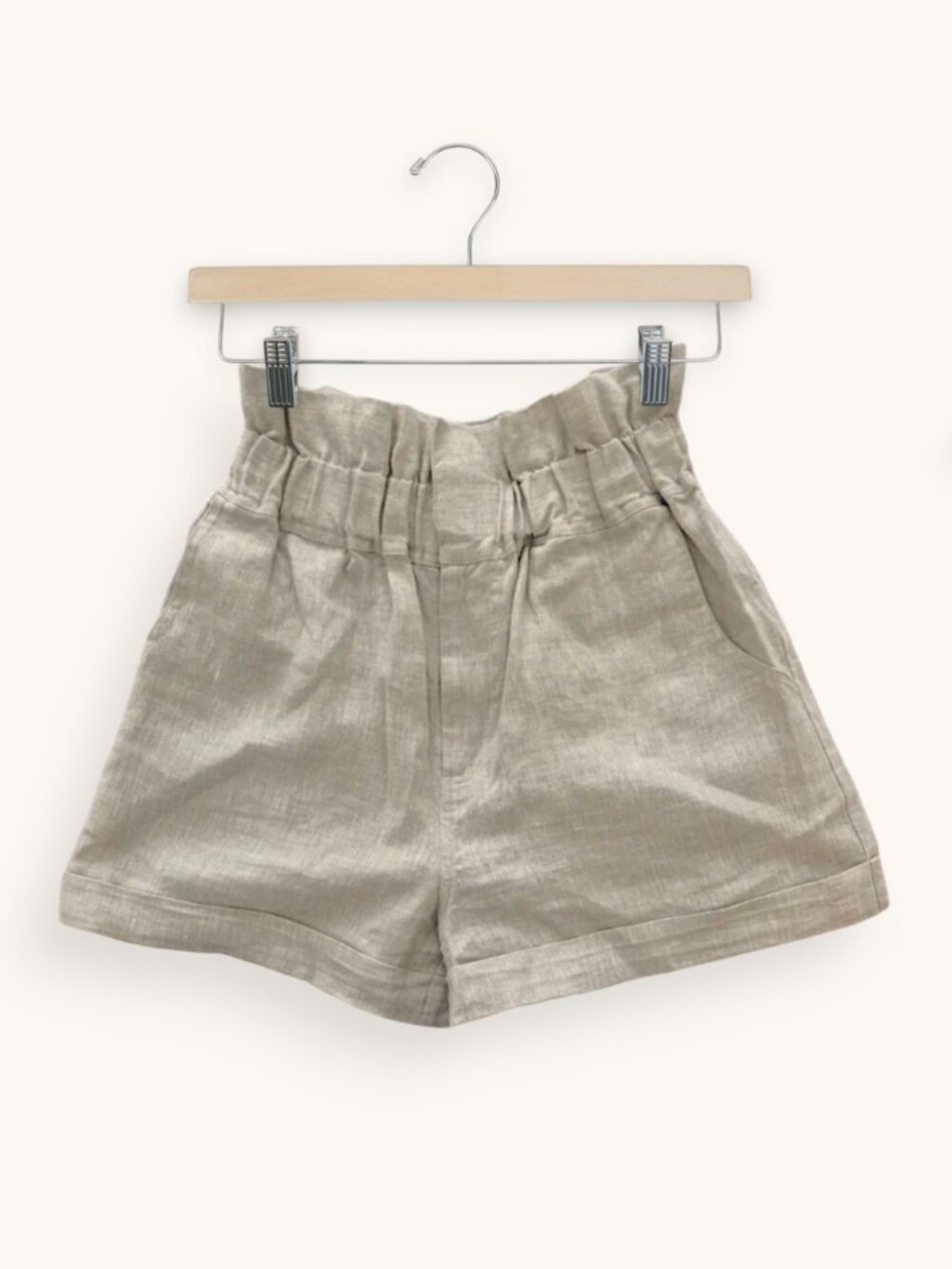 Posse Ducky Shorts, Natural Linen, Size Small